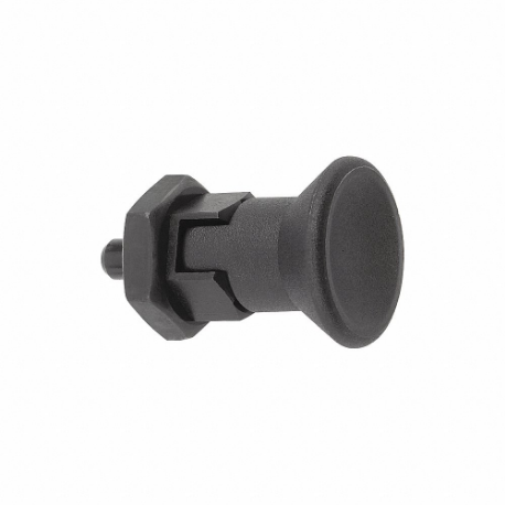 KIPP K0631.8206 Spring Plunger, Lockout, With Locking Nut, Black Oxide-Coated Steel Body | CR7CLU 53EH42