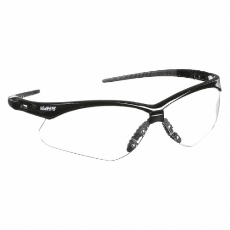 KLEENGUARD 25676 Safety Glasses, Anti-Scratch, Wraparound Frame, Half-Frame, Black, Black, M Eyewear Size | CR7EMX 2UYF3