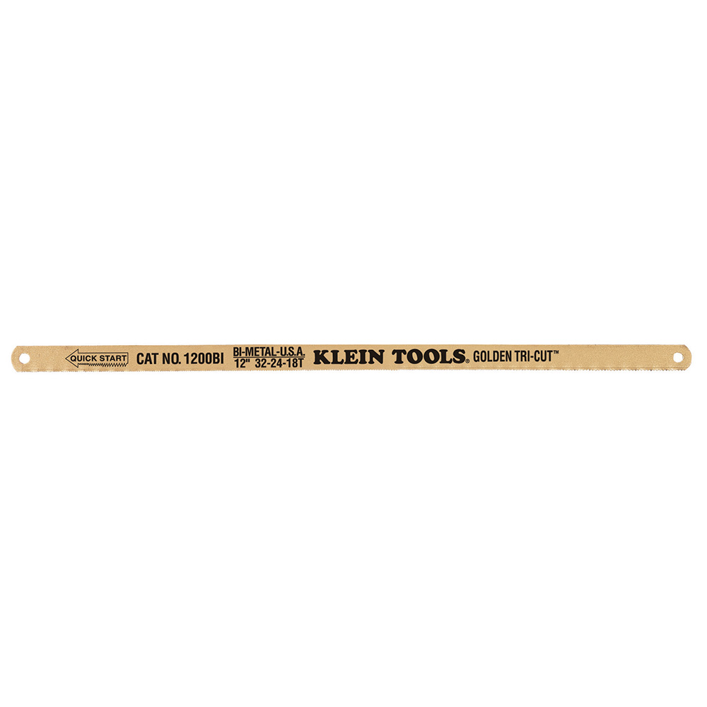 KLEIN TOOLS 1200BI Golden Tri-Cut Blades, Length 12 Inch, 100 Pack | CE4ZBL 31411-7