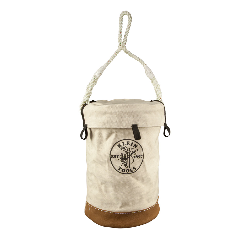 Leather Bottom Bucket, With Top