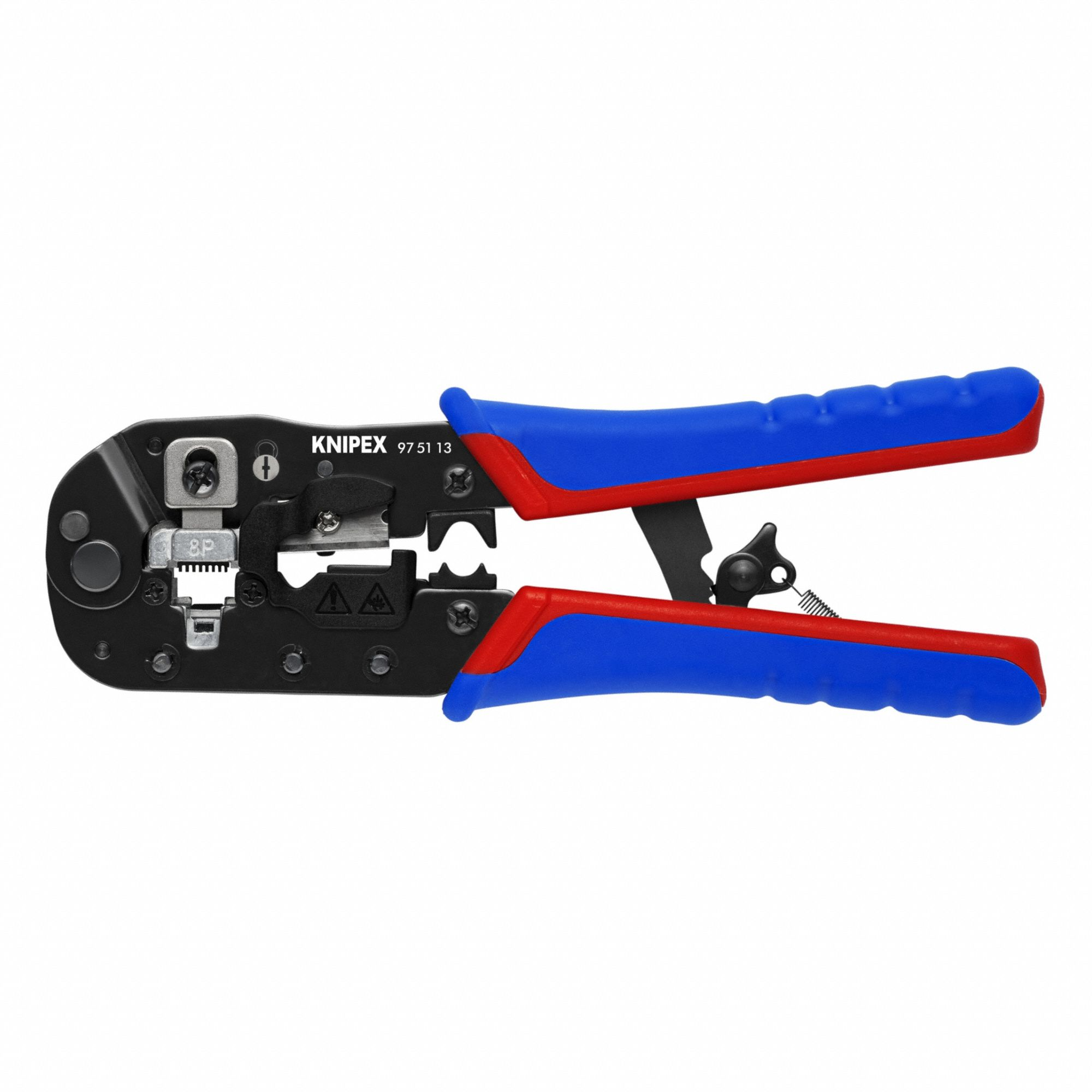 Crimping Pliers, RJ45/Western Plug, 7 1/2 Inch Length, Deluxe Cushion Grip