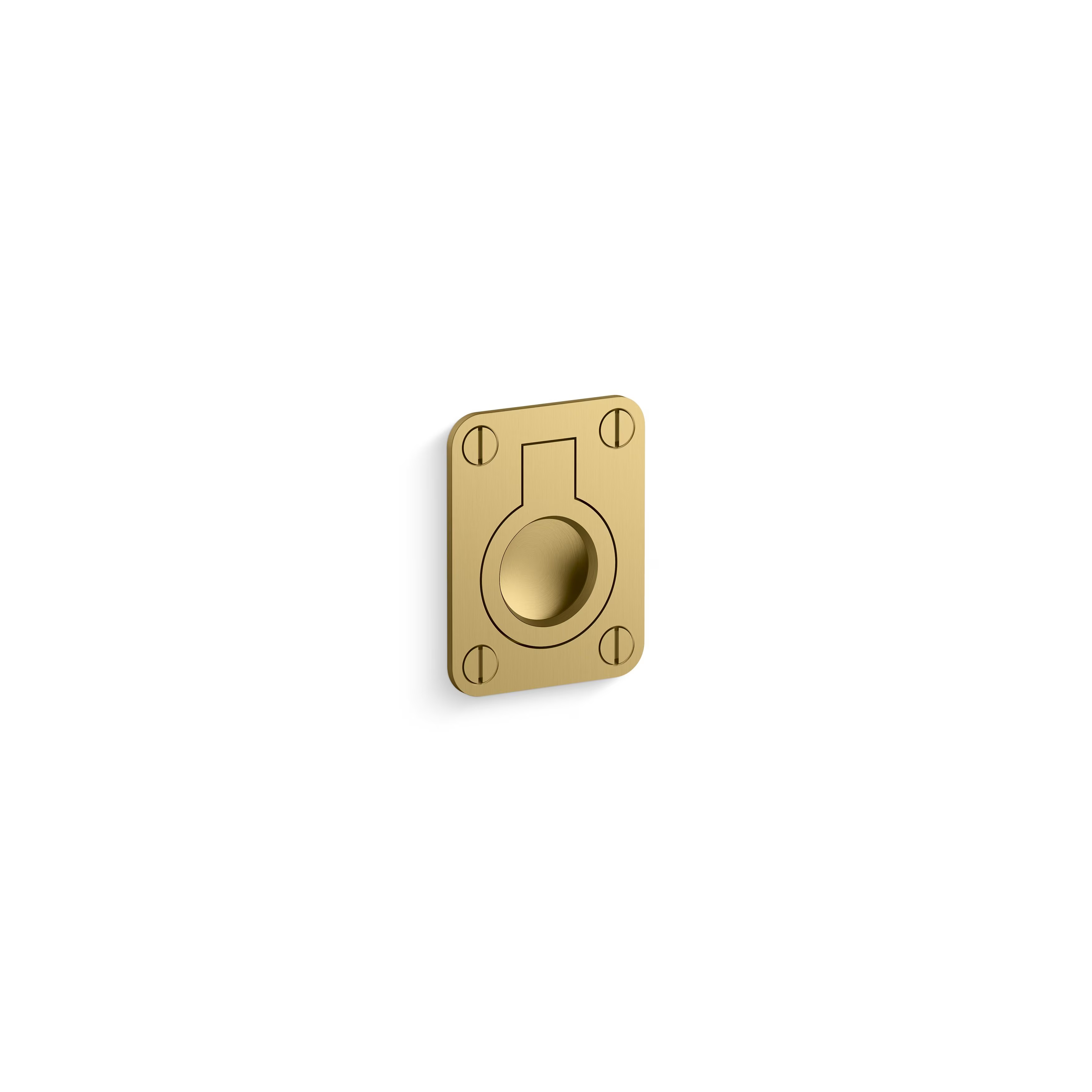 Cabinet Knob in Vibrant Brushed Moderne Brass