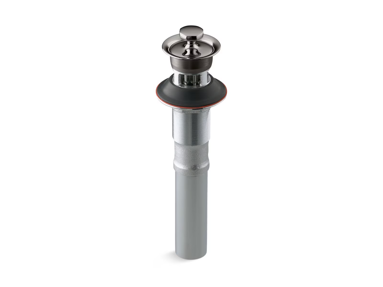 Bathroom Sink Drain With Overflow And Non-Removable Metal Stopper
