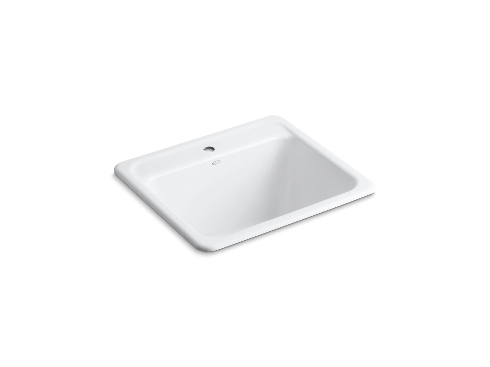 Utility Sink, Single Bowl, Undermount, 25 inch Top, White