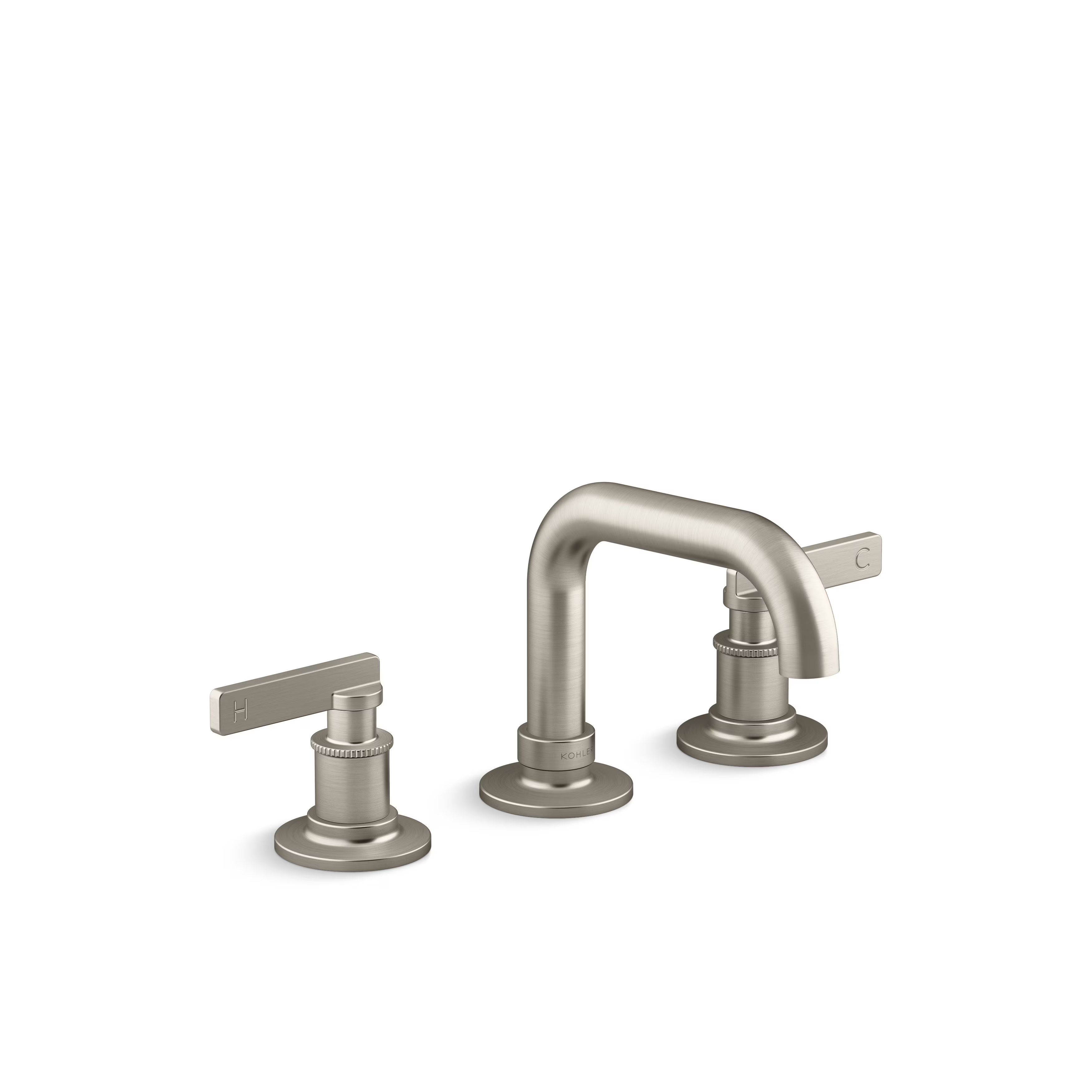 Bathroom Sink Faucet, Widespread, 0.5 GPM, Vibrant Brushed Nickel