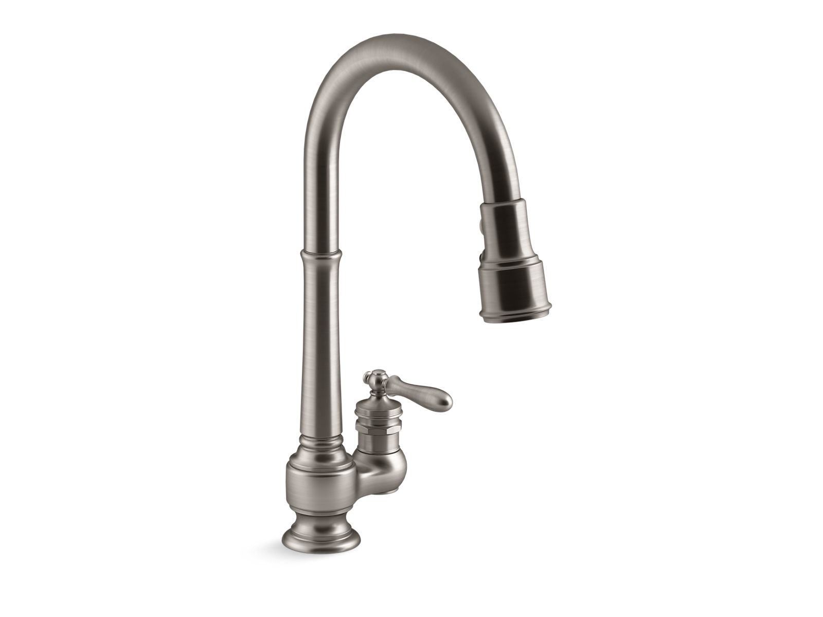 Kitchen Faucet, With Pull Down Spout, Vibrant Stainless