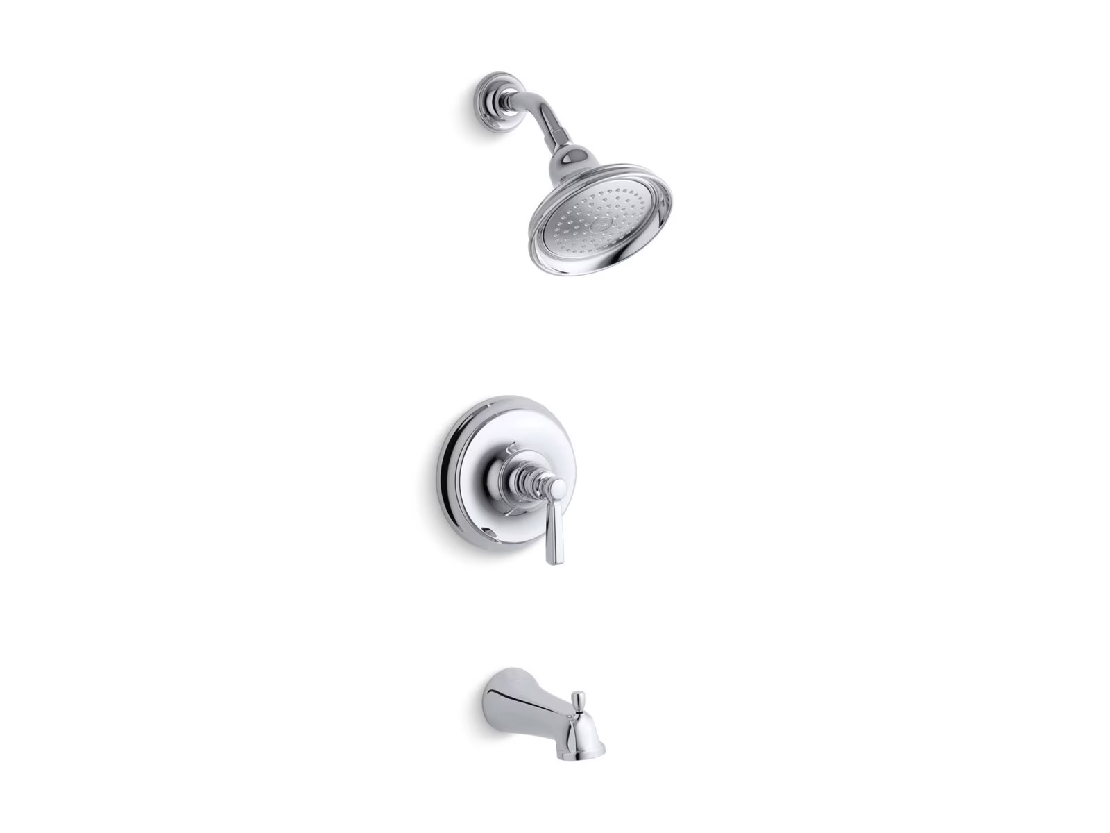 Bancroft(R) Rite-Temp(R) Bath And Shower Valve Trim With Metal Lever Handle, Slip-Fit Spout And 2.5 Gpm Showerhead