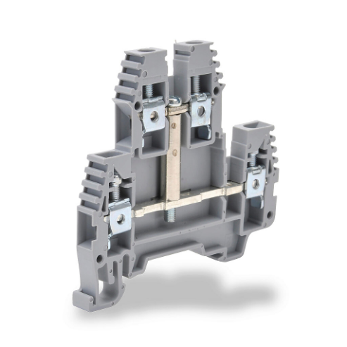 Terminal Block, Levels, Gray, 30A, 35mm Din Rail Mount