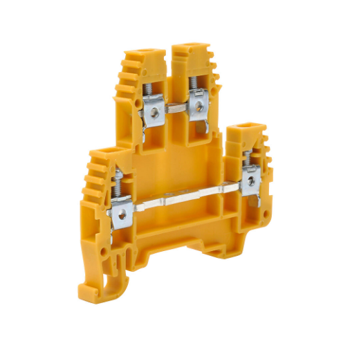 Terminal Block, Yellow, 30A, 35mm Din Rail Mount