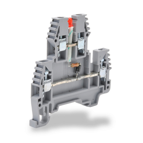 Terminal Block, Connected Between Levels And Power Indicator, Gray, 20A