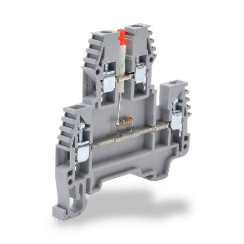 Terminal Block, Connected Between Levels And Power Indicator, Gray, 20A
