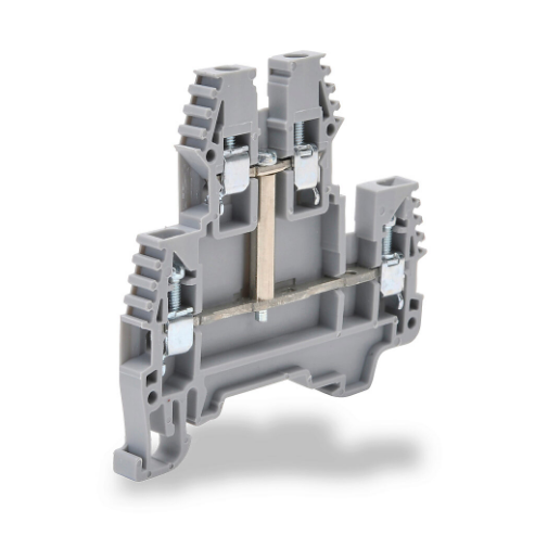Terminal Block, Levels, Gray, 20A, 35mm Din Rail Mount
