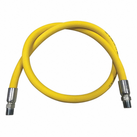 KURIYAMA A1661-6-25-SSMPT Chemical Hose Assembly, 3/8 Inch Hose Inside Dia, Yellow, 25 ft Hose Length | CR7LME 55AN95