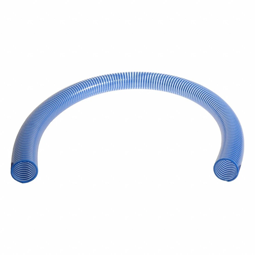 Suction and Discharge Hose, 3/4 Inch Hose ID, 115 PSI, Blue/Clear, 10 ft Hose Length