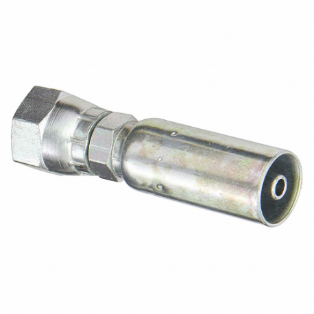 KURT F-BSPX-04-04 Hydraulic Crimp Fitting, Carbon Steel, Straight, -4 | CR7LRR 55RT26