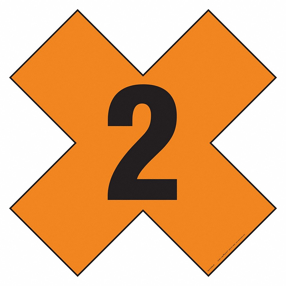 LABELMASTER HMPG123MG Fire Division Symbol Placard 12 Inch x 12 Inch 2 | AH6GMC 35ZH87