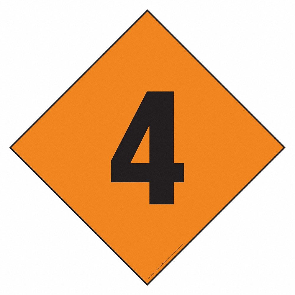 LABELMASTER HMPG148FV Fire Division Symbol Placard 24 Inch x 24 Inch 4 | AH6GNJ 35ZJ17