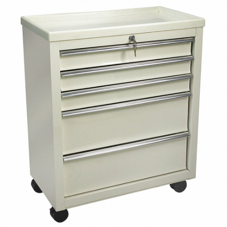LAKESIDE MANUFACTURING BV05 Bedside & Nurse Server Cart, Steel, Swivel/ Swivel with Brake, Beige, Light Tan | CT4CUB 19H259