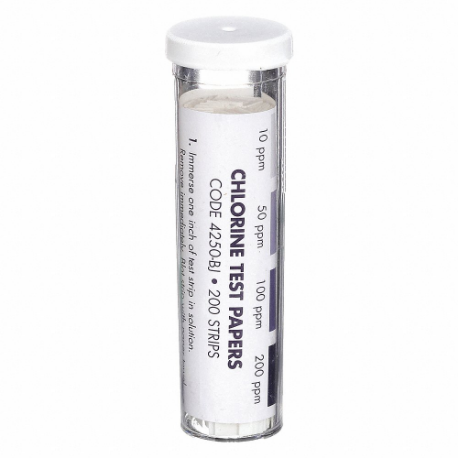 LAMOTTE 4250-BJ Test Strip, Chlorine, 10/50/100/200 ppm, 200 PK | CR8MPP 4EWC7