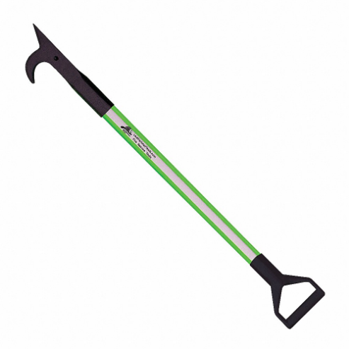 LEATHERHEAD TOOLS DBL-3AH-D Pike Pole, Solid Pole, D-Handle, American Hook, 36 Inch Length, Lime | AE4BCV 5HYE1