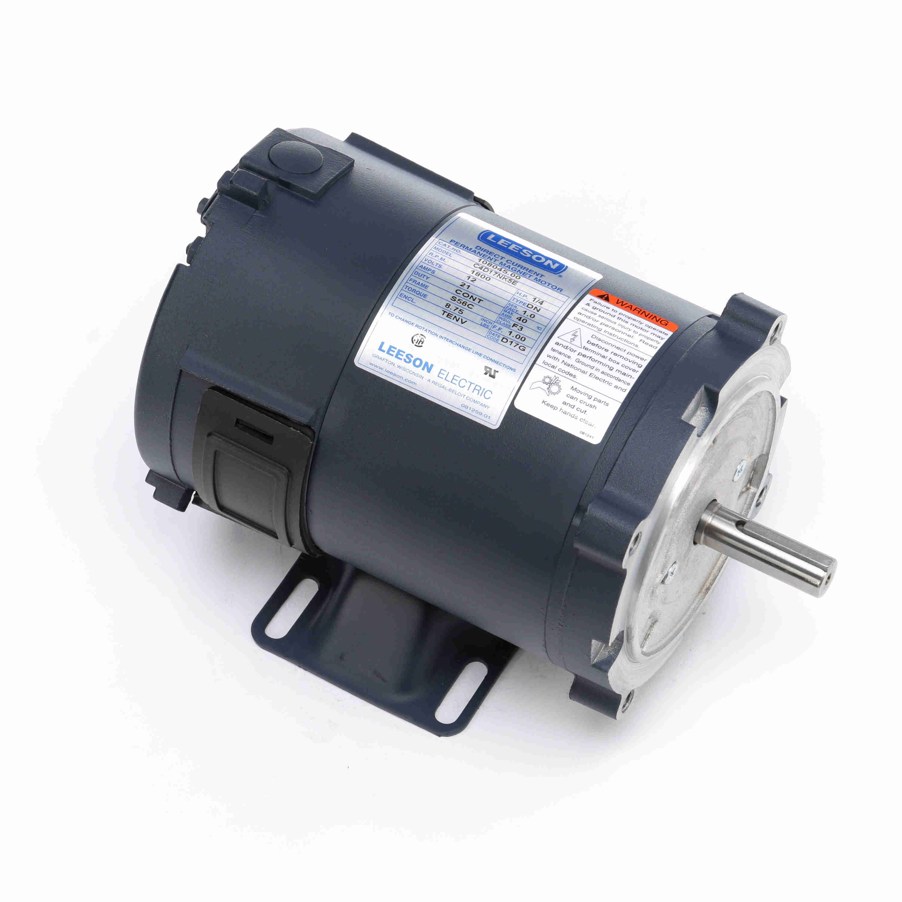Low Voltage Motor, 0.25 HP, 12V, 1800 RPM