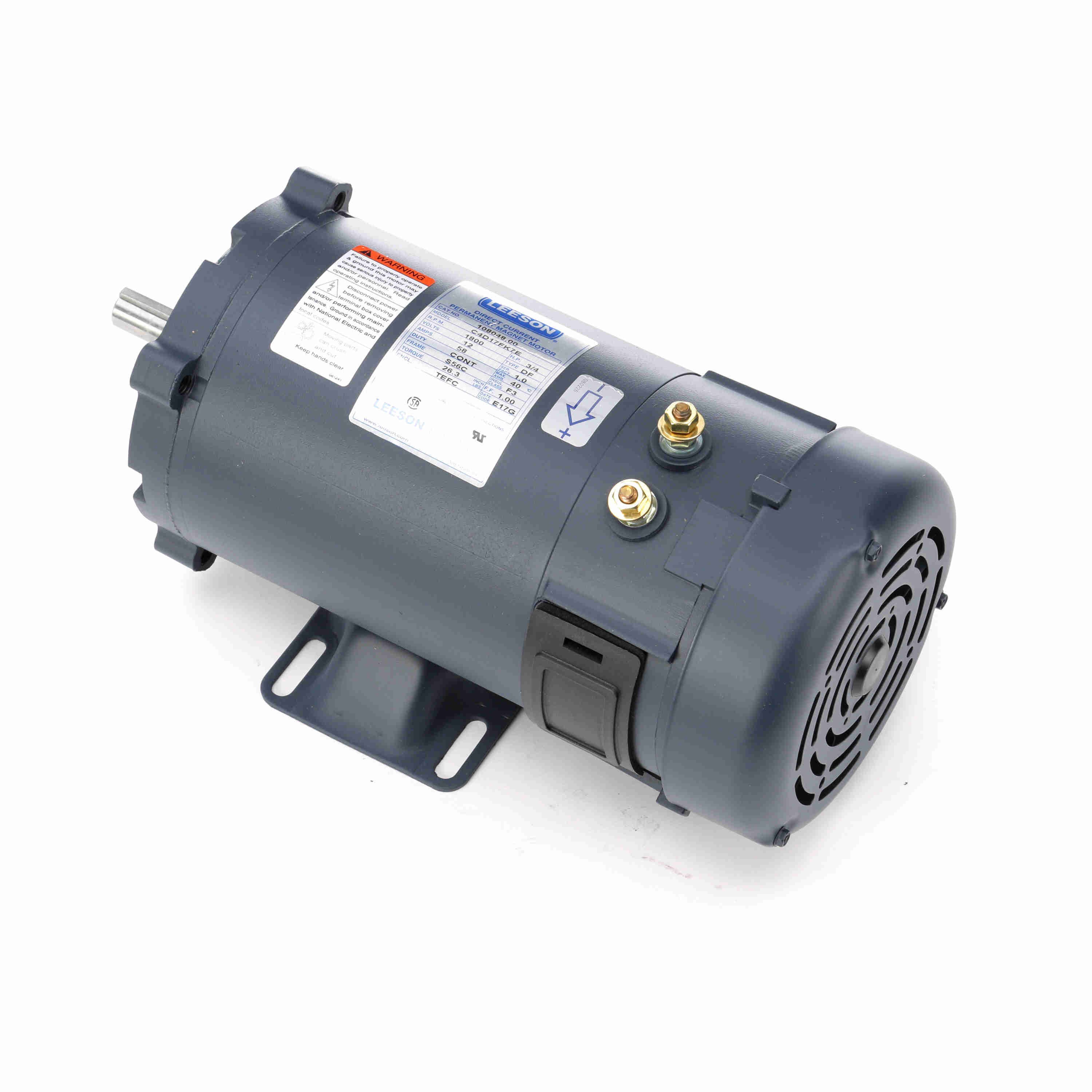 Low Voltage Motor, 0.75 HP, 12V, 1800 RPM