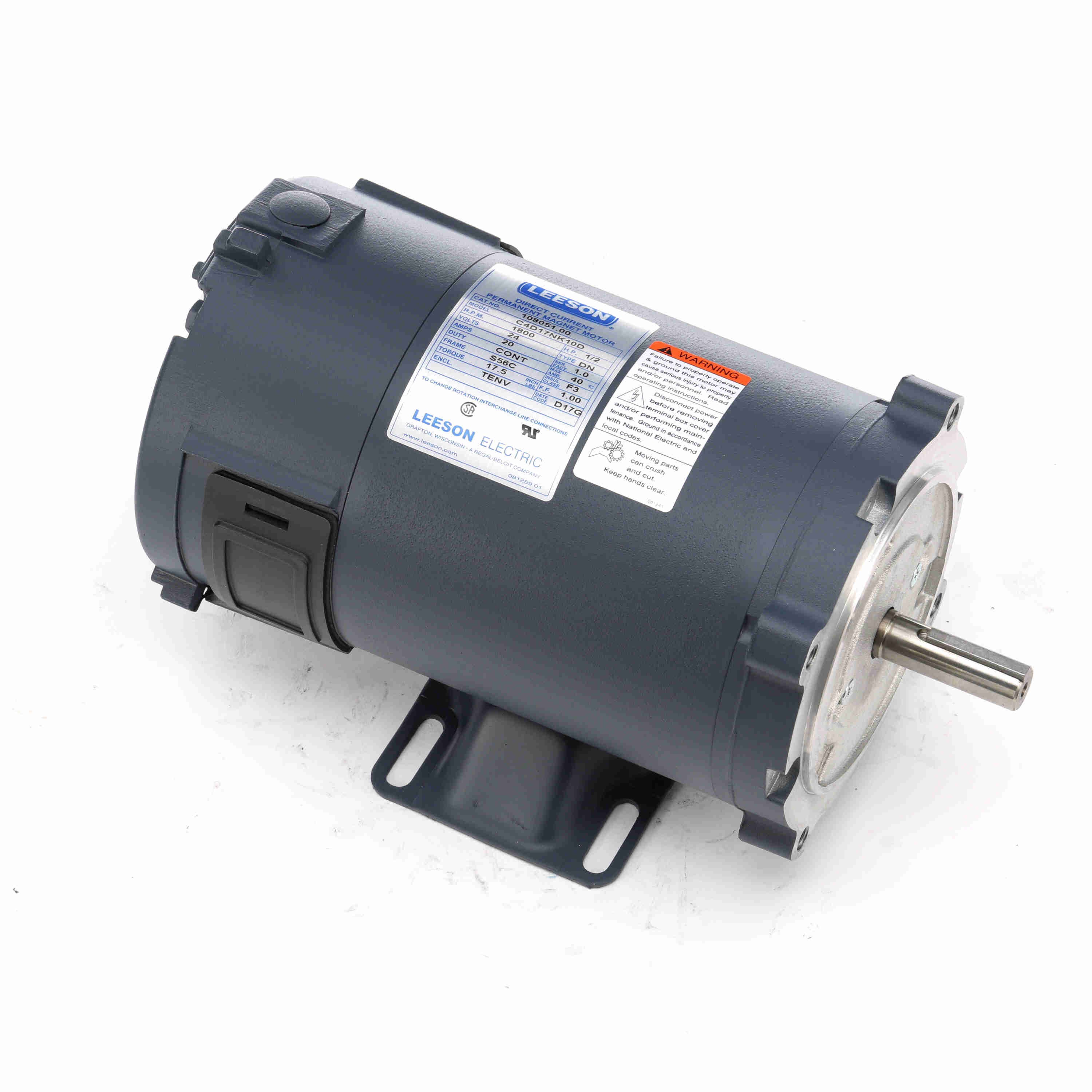 Low Voltage Motor, 0.50 HP, 24V, 1800 RPM