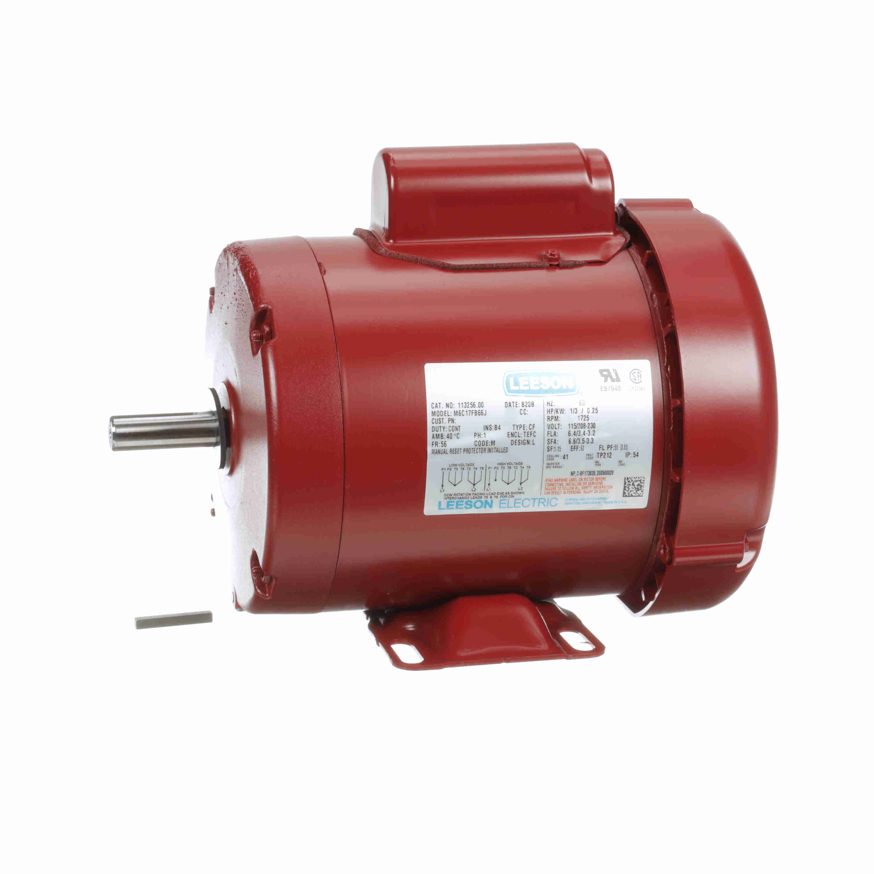 LEESON 113256.00 M6C17FB66J General Purpose Farm Duty Motor | AJ2QJL 48ZJ38 / M6C17FB66J