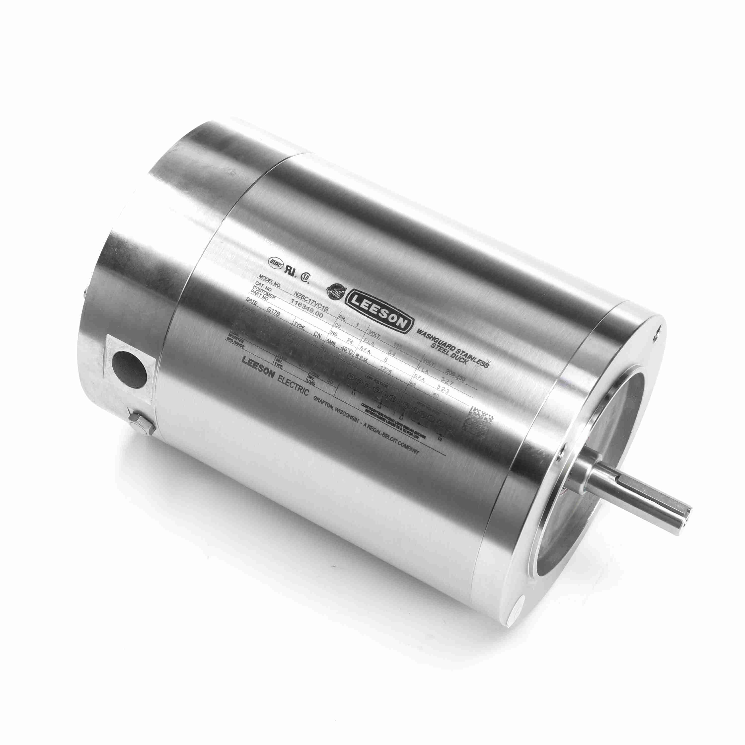 LEESON 116349.00 NZ6C17VC1B Washdown Motor | AJ2QRP NZ6C17VC1B