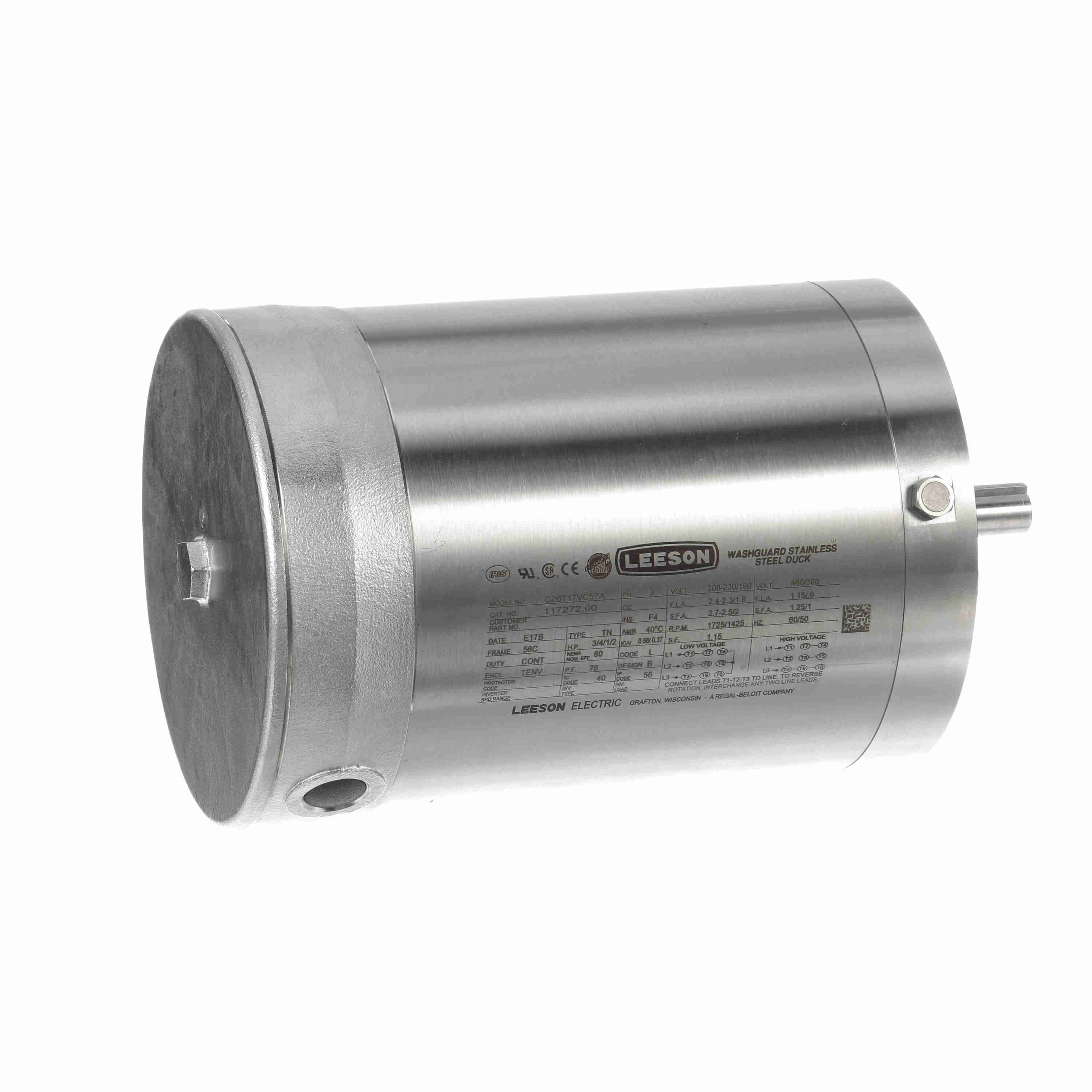 LEESON 117272.00 CZ6T17VC57A General Purpose Motor 50-60 Hertz | AJ2QWW CZ6T17VC57A
