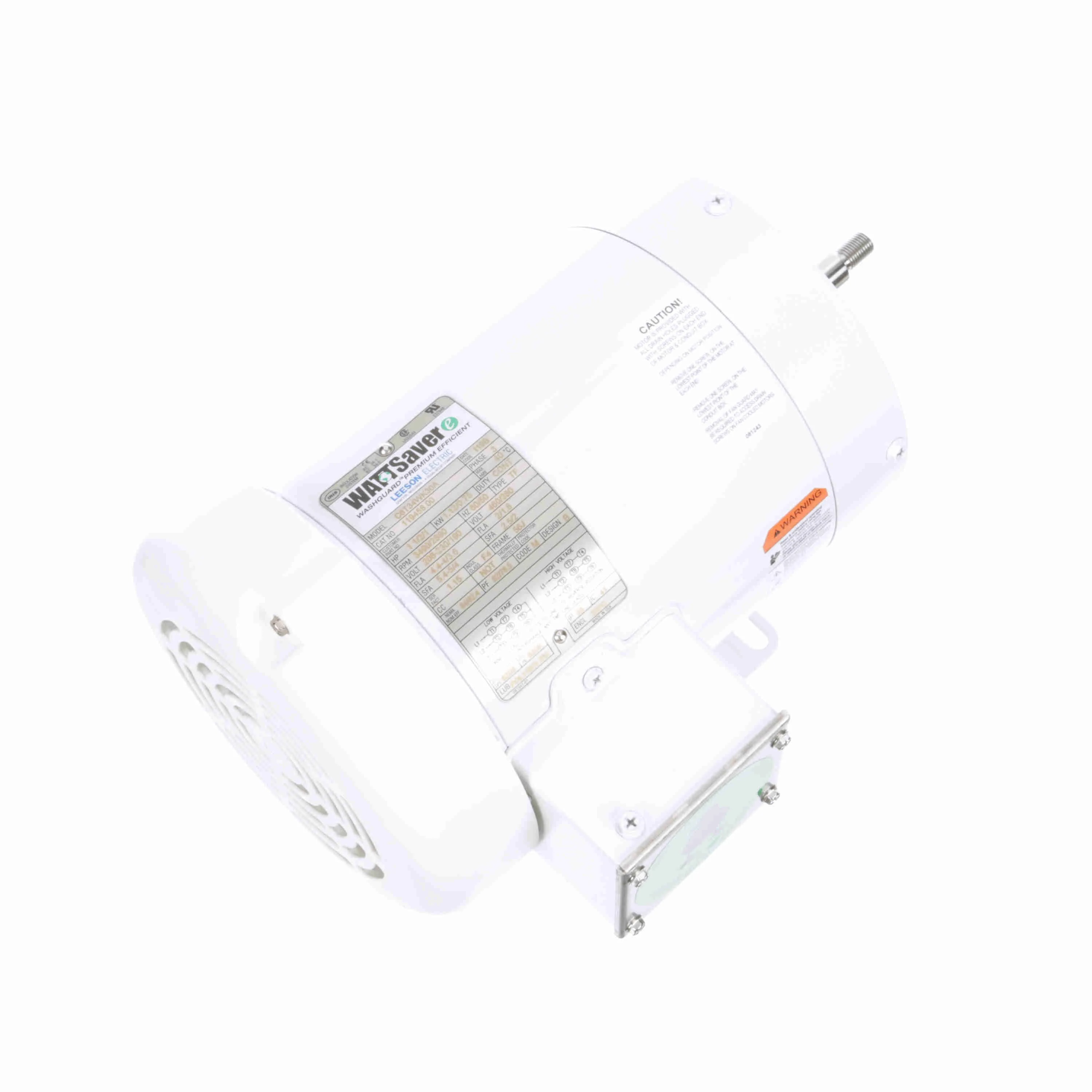 LEESON 119458.00 Washdown Jet Pump Motor, 3-Phase, 1 1/2 HP, 3, 490 Nameplate RPM, 208-230/460VAC, 56J | CR8PPQ 48ZF59