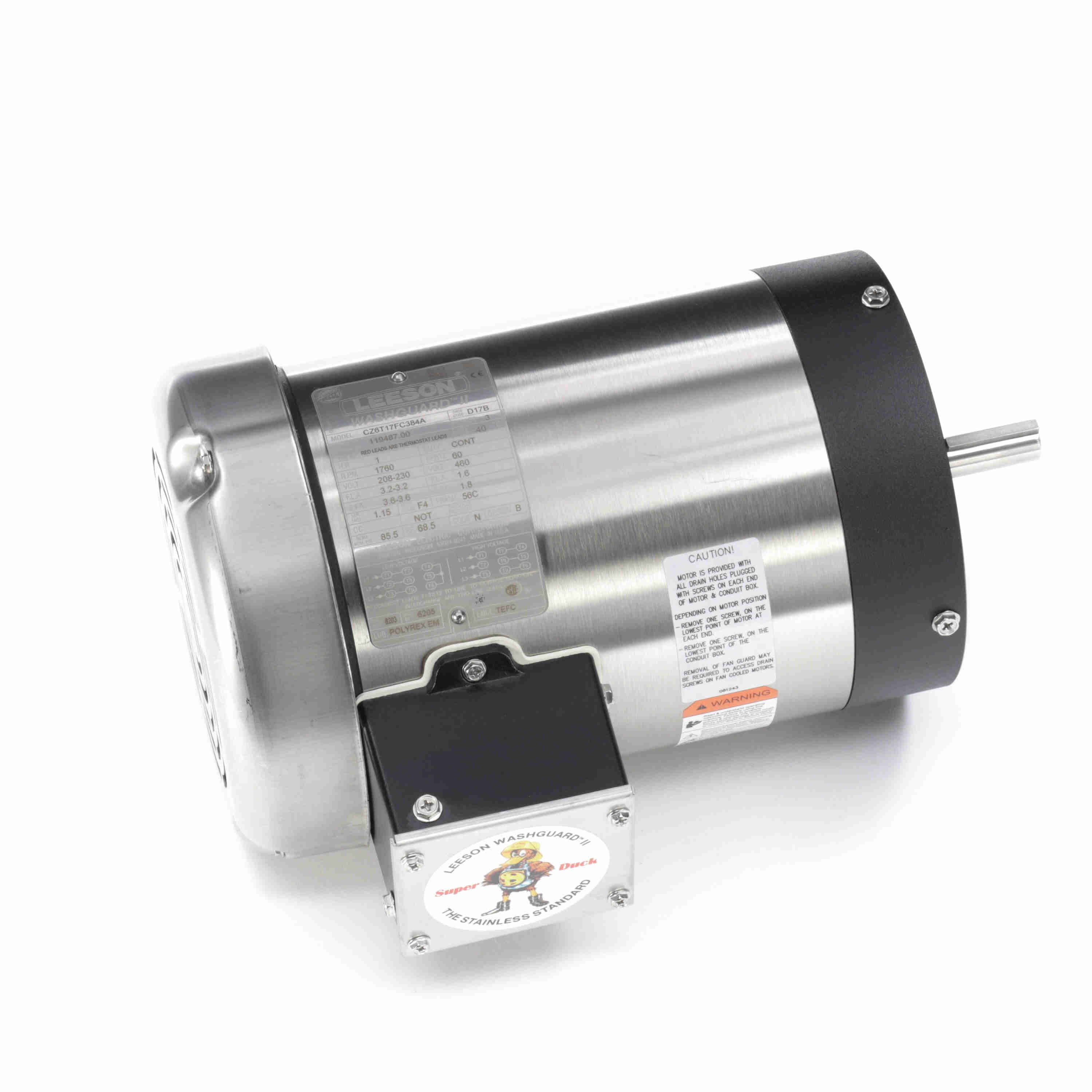 LEESON 119487.00 CZ6T17FC384A Washdown Motor | AJ2RDA CZ6T17FC384A
