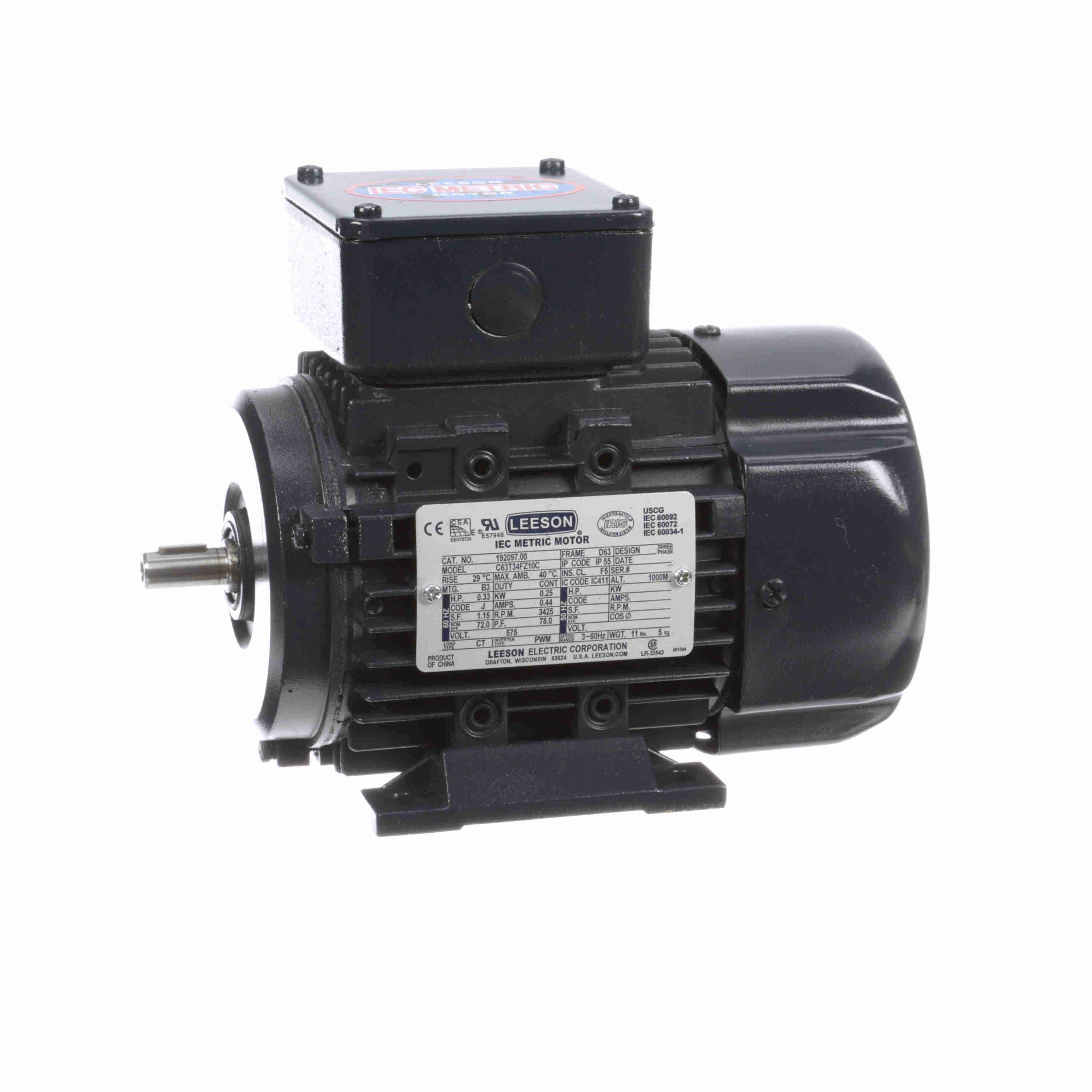 LEESON 192097.00 C63T34FZ10C Metric Motor | AJ2TRL C63T34FZ10C