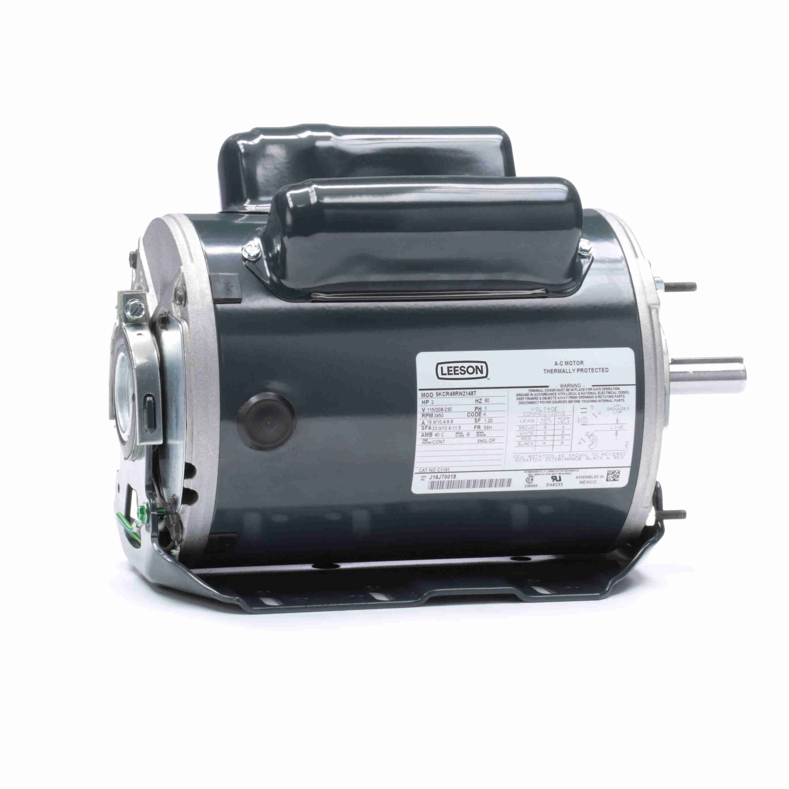MARATHON MOTORS 5KCR49RN2148T Motor 2 Hp 3450 Rpm 115/208-230v Auto | AD6NYG 46N403 / C1161