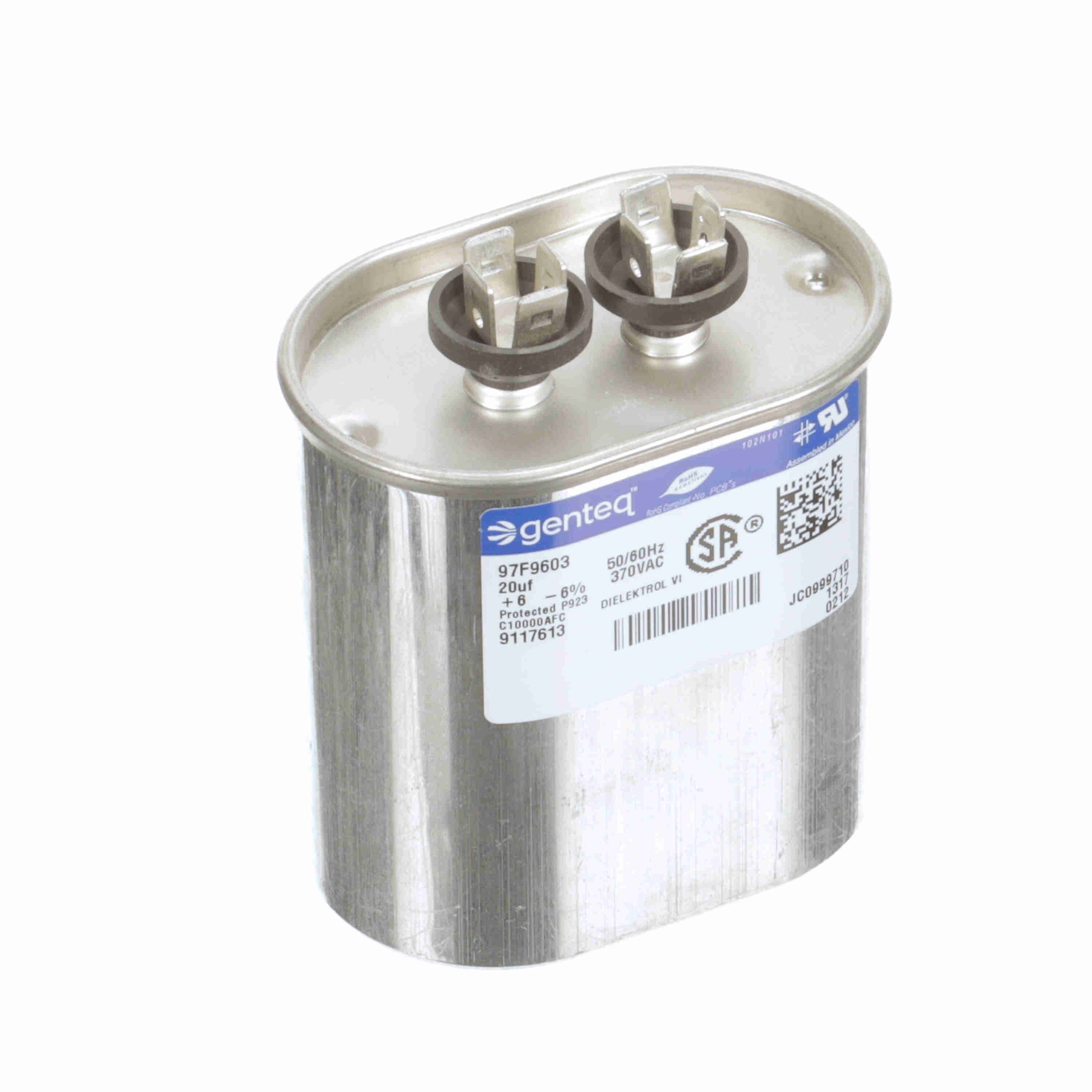 Capacitor, 370 V, 20 MFD