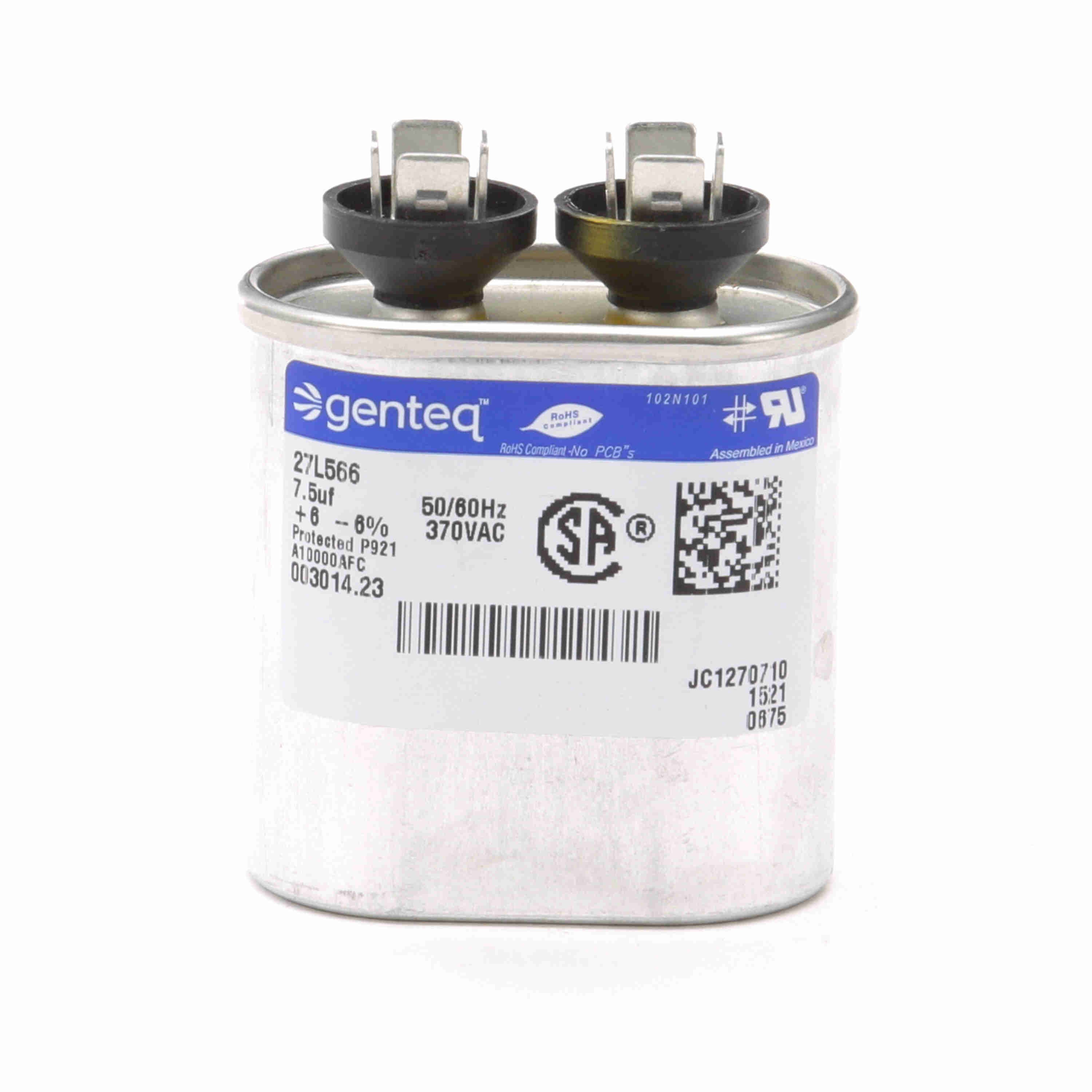 Capacitor, 370 V, 7.5 MFD