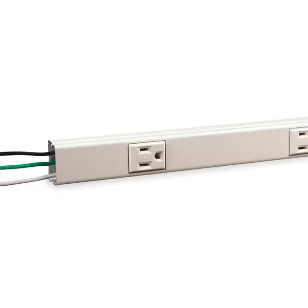 Prewired Raceway, 6 Outlets, Steel