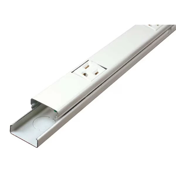 Prewired Raceway, 12 Outlets, Aluminum