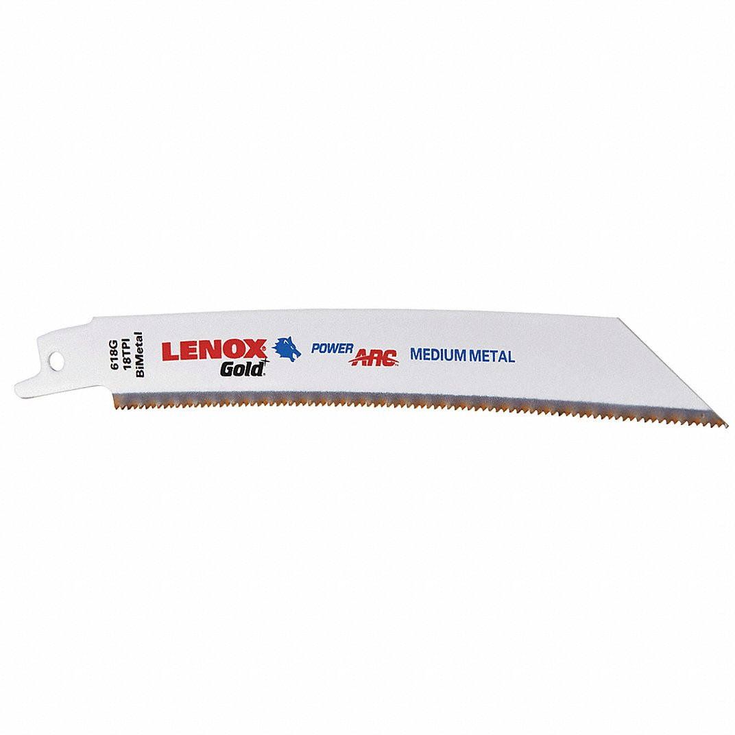 LENOX TOOLS 21069618GR Reciprocating Saw Blade, 6 Inch Blade, 18 TPI, Pack Of 5 | AB2XMQ 618G / 1PMB5