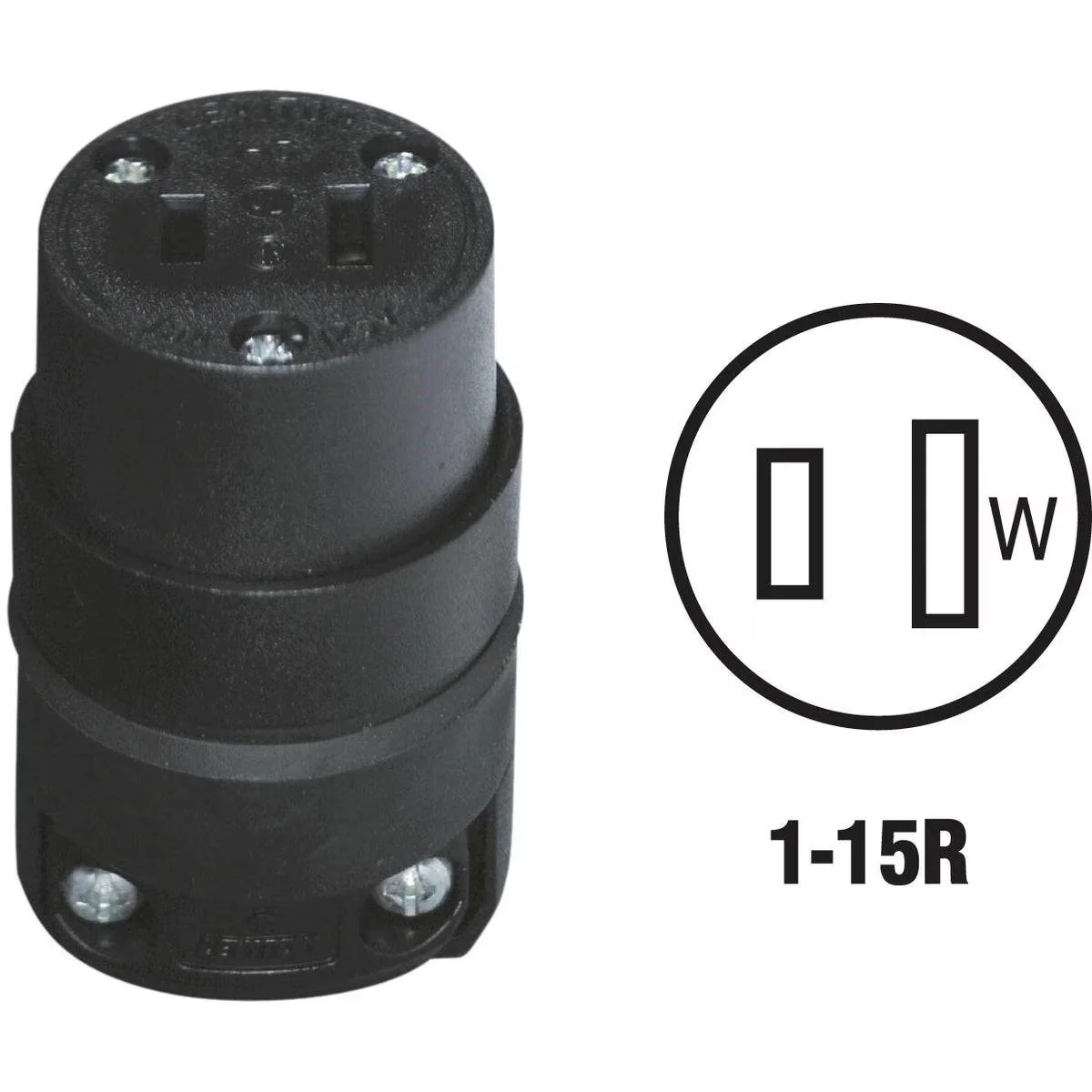 15A 125V 2-Wire 2-Pole Rough Use Cord Connector