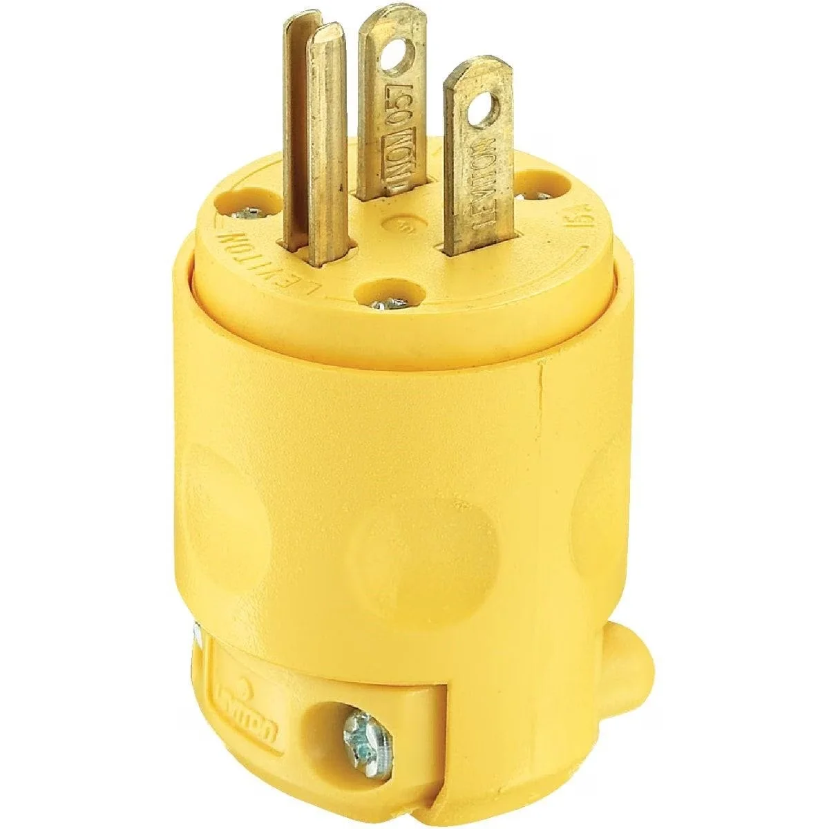 15A 125V 3-Wire 2-Pole Residential Grade Cord Plug, Yellow