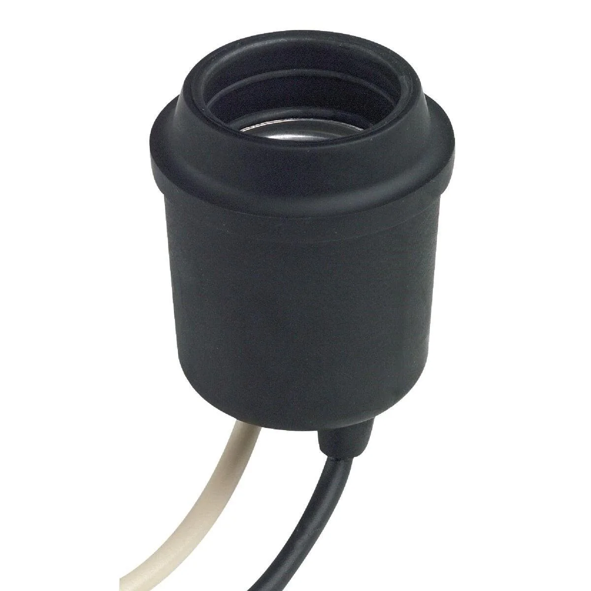 Keyless Medium Base Black Lamp Socket