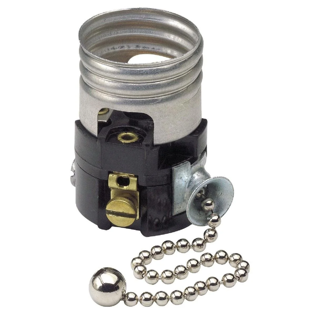 Pull Chain Medium Base Black Interior Lamp Socket