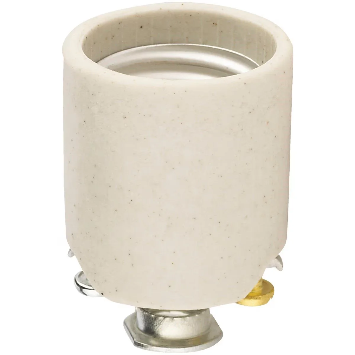 Keyless Medium Base White Porcelain Lamp Socket