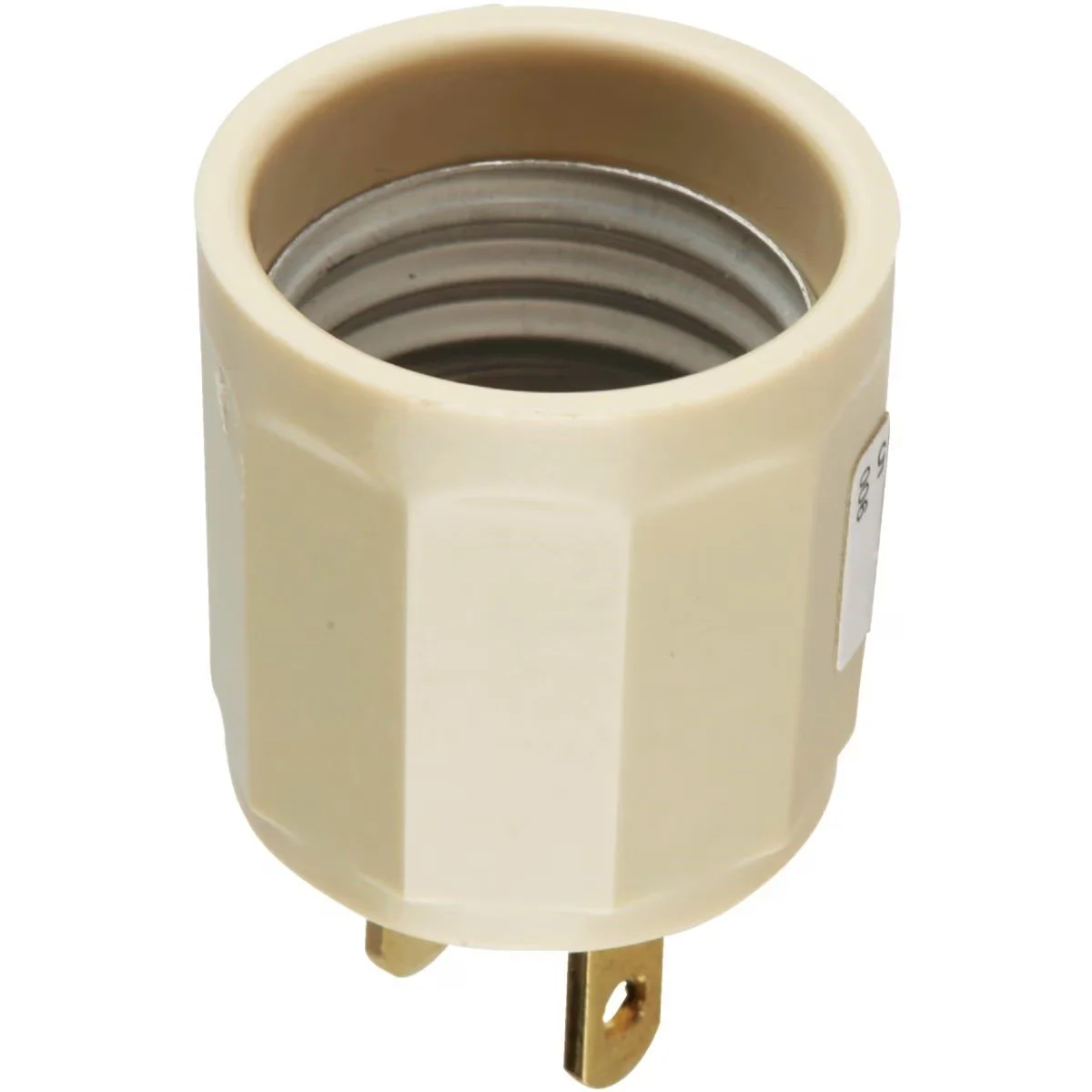 600W 125V Ivory Outlet to Light Socket Adapter