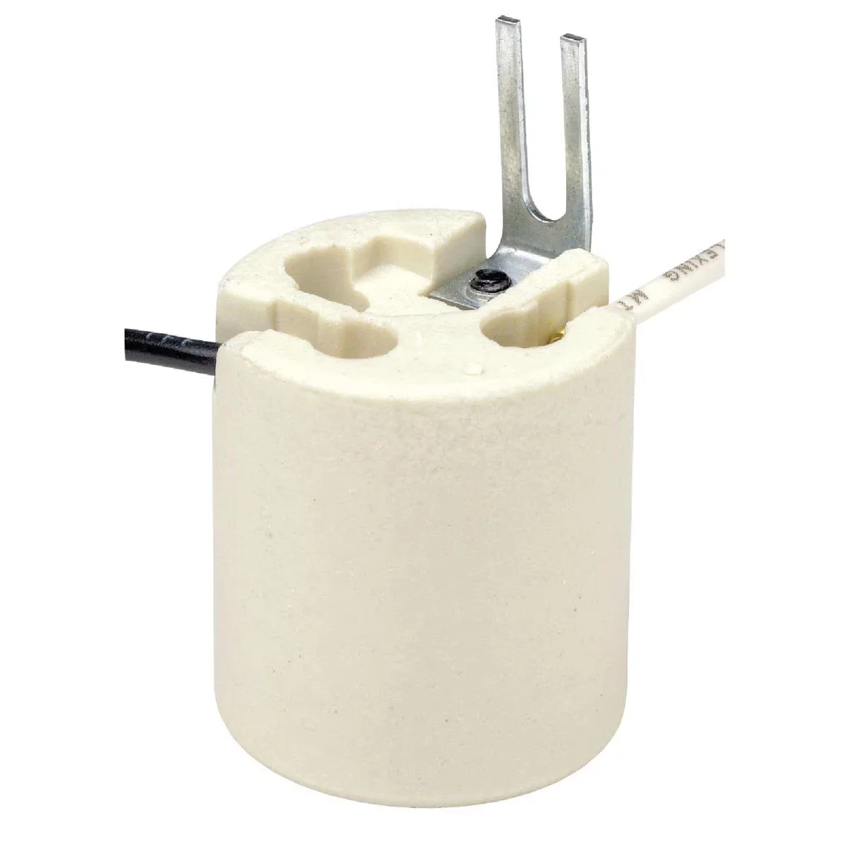 Keyless Medium Base White Porcelain Lamp Socket