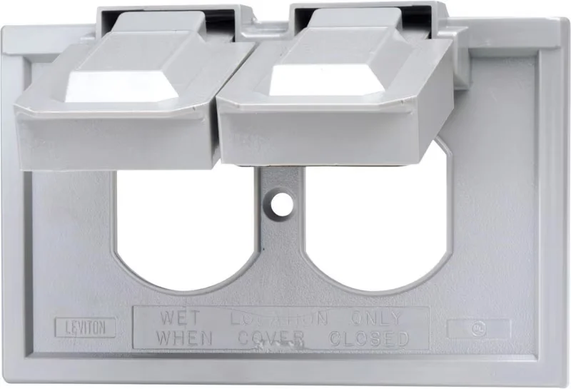 Duplex Cover 1G Plas Gry
