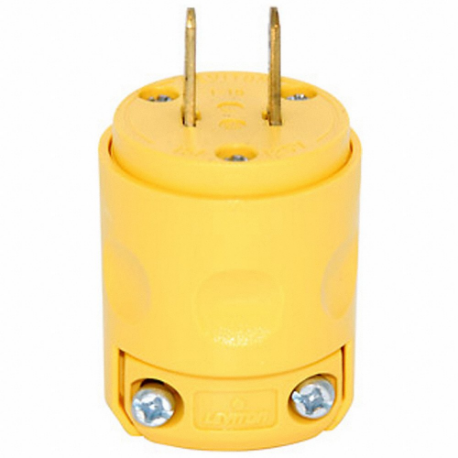 LEVITON 115PV Straight Blade Plug, 1-15P, 15 A, 125VAC, 2 Poles, Yellow | CR9HJF 792RX6