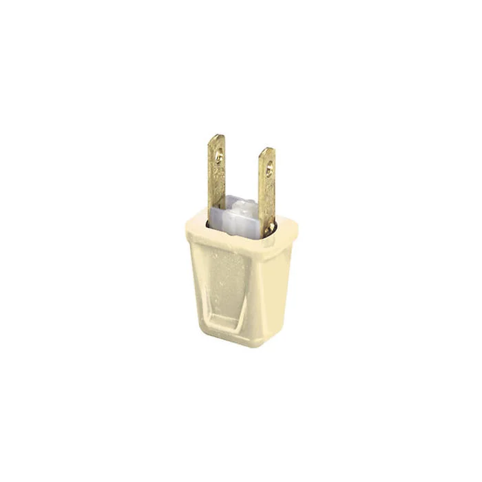 LEVITON 123-I Straight Blade Plug, 1-15P, 10 A, 125VAC, 2 Poles, Ivory | CR9JCU 792RX7