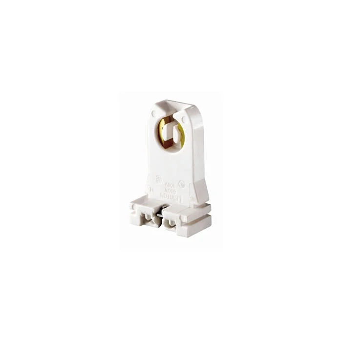 Standard Lampholder, 660 W, 600 VAC, Bi-Pin Medium Fluorescent Lamp, White